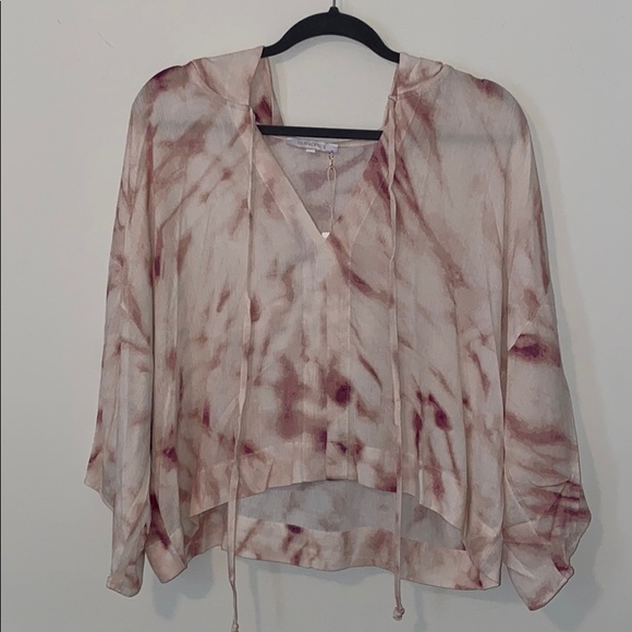 Raspberry Tie Dye Hooded Top NWTGS - Picture 6 of 7